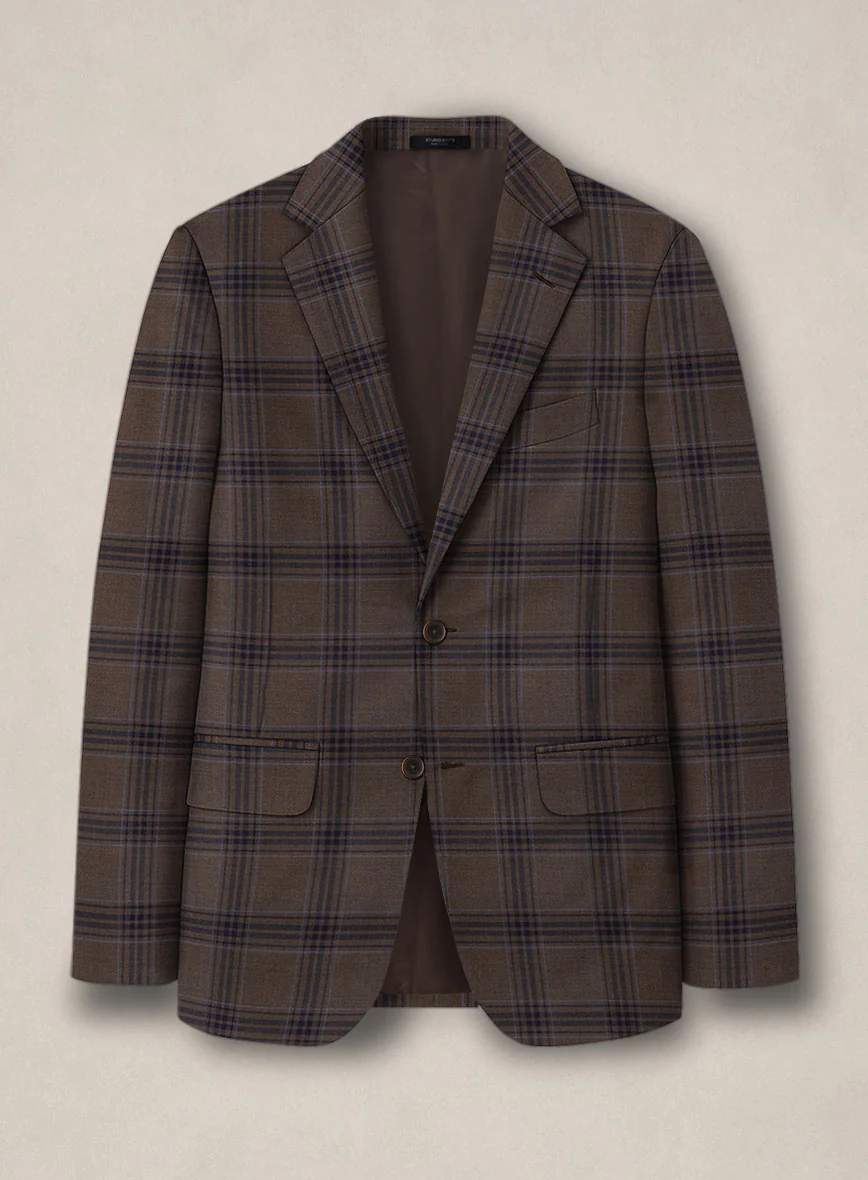 Bristol Trufa Brown Check Suit - Image 2