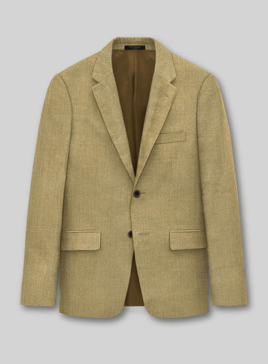 British Khaki Linen Suit - Image 2