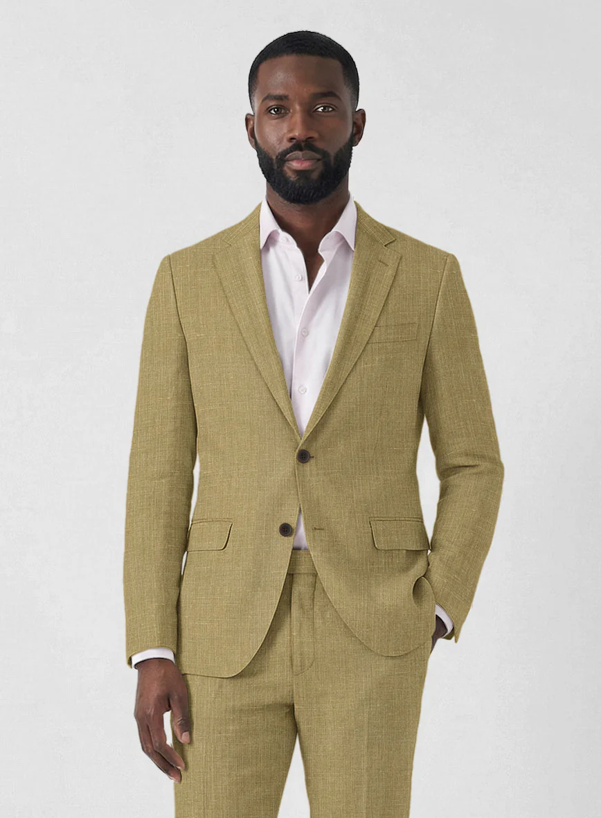 British Khaki Linen Suit - Image 3
