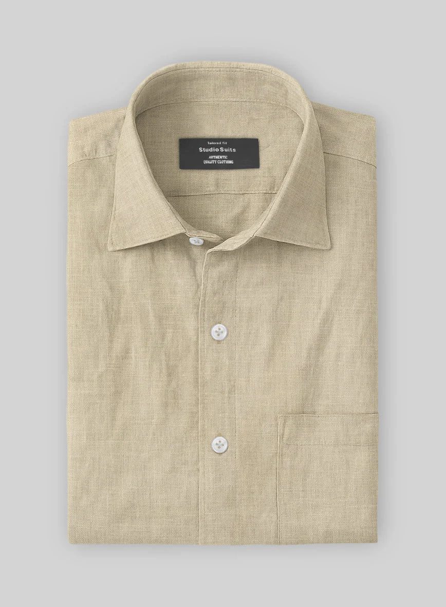 Bronze Pure Linen Shirt - Image 2