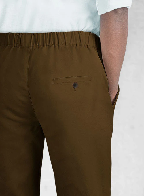 Easy Pants Brown Cotton Canvas - Image 5