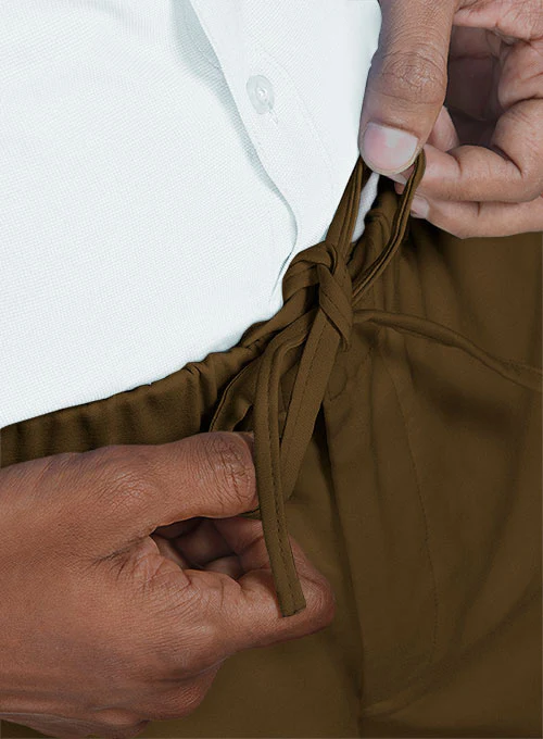 Easy Pants Brown Cotton Canvas - Image 7