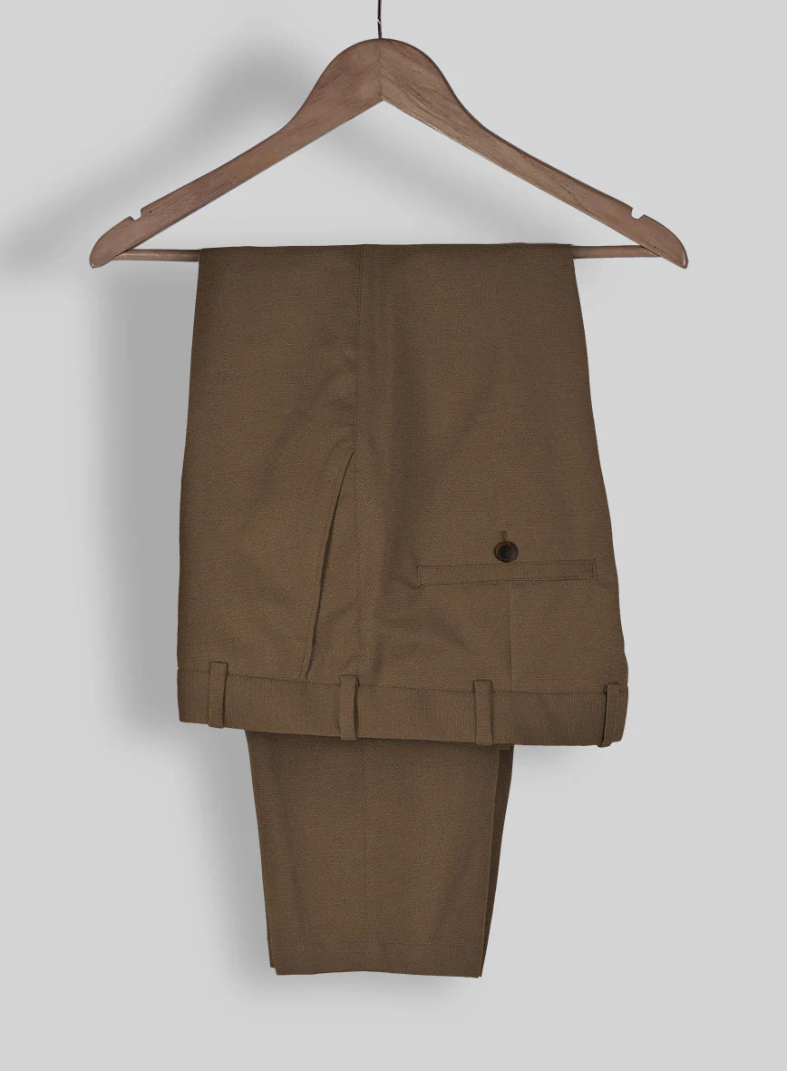 Brown Feather Cotton Canvas Stretch Suit - Image 3
