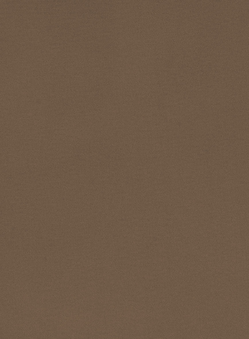 Brown Feather Cotton Canvas Stretch Suit - Image 5