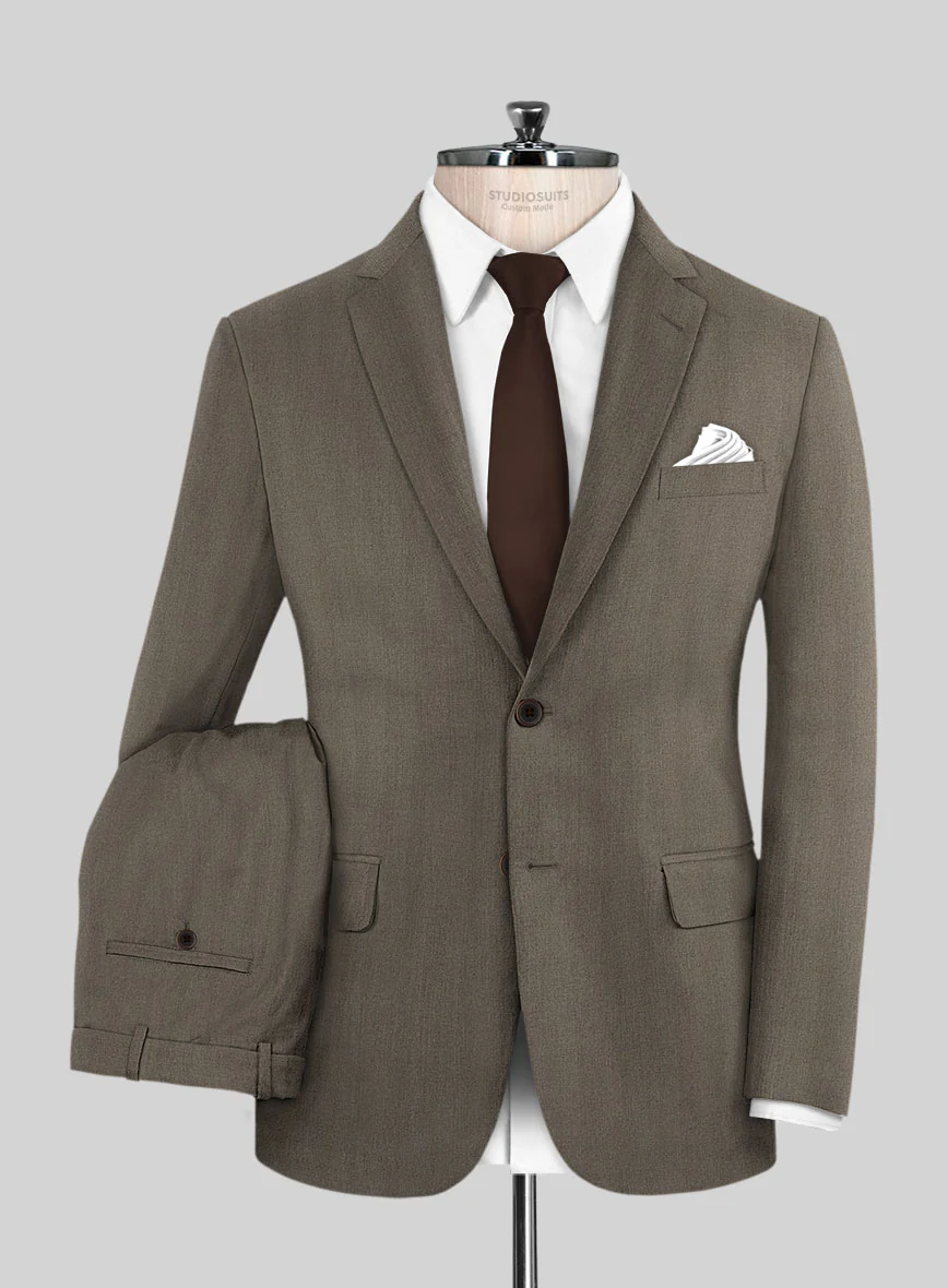 Brown Herringbone Suit - Image 2