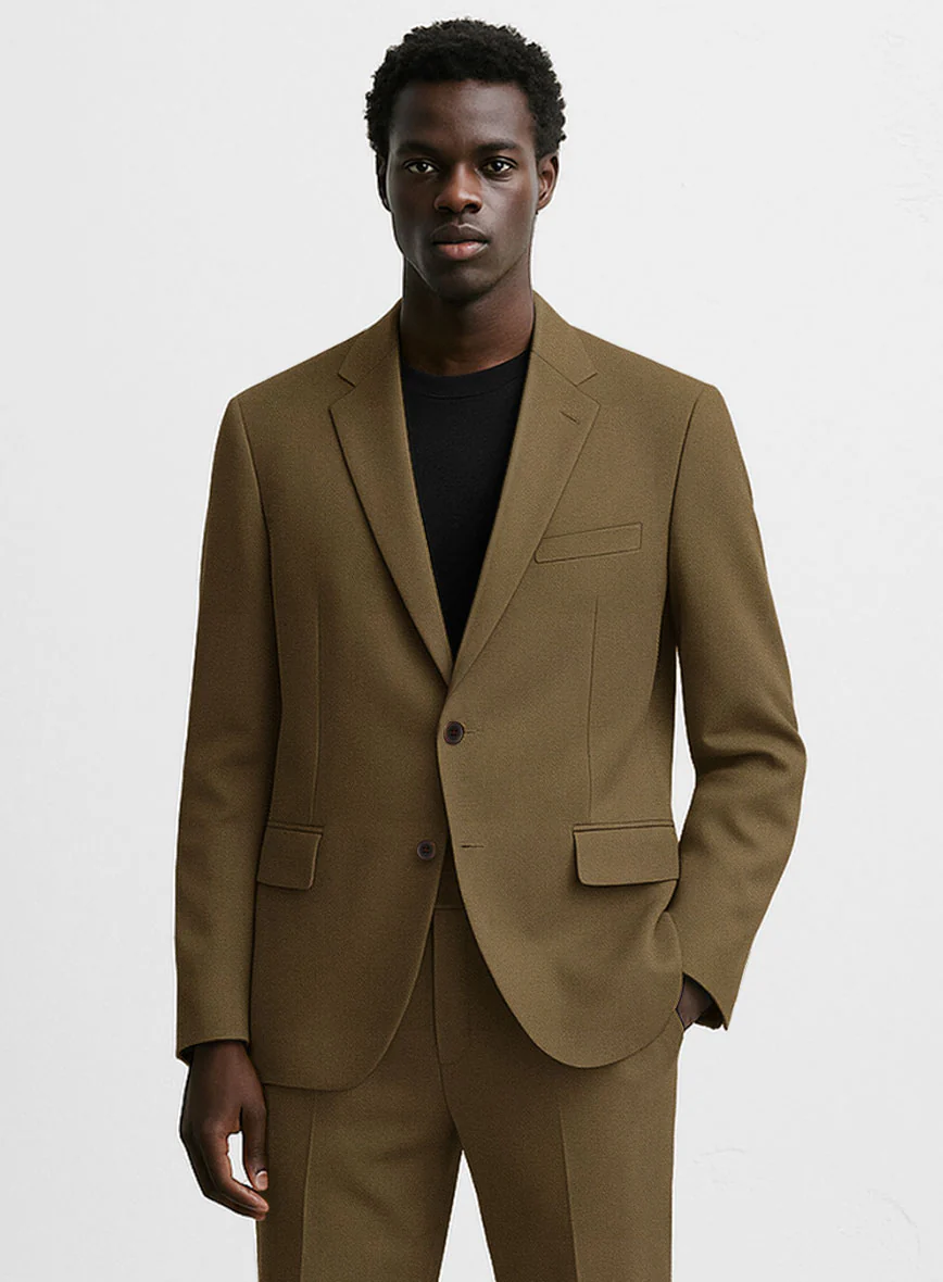 Brown Napoli Stretch Light Weight Cotton Suit - Image 3