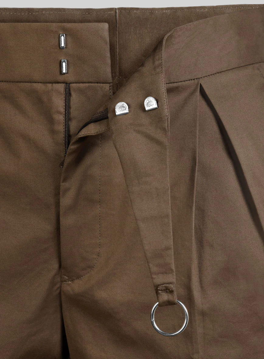 Brown Stretch Chino Gurkha Shorts - Image 4