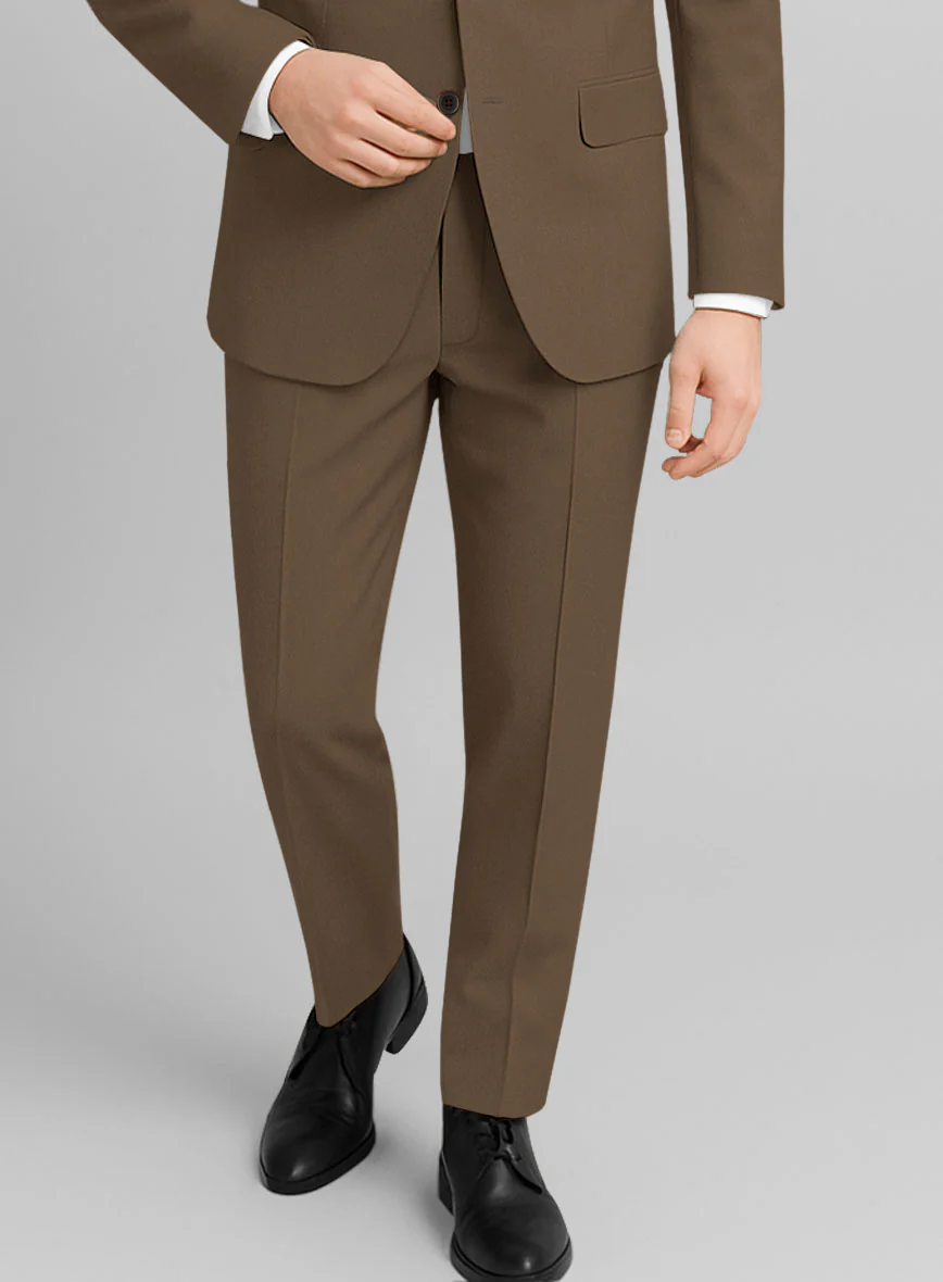 Brown Stretch Chino Pants - Image 2