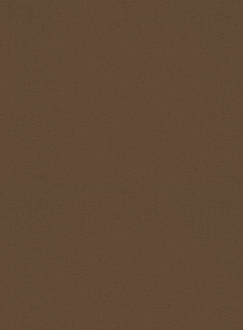 Washed Brown Stretch Chino Pants - Image 4