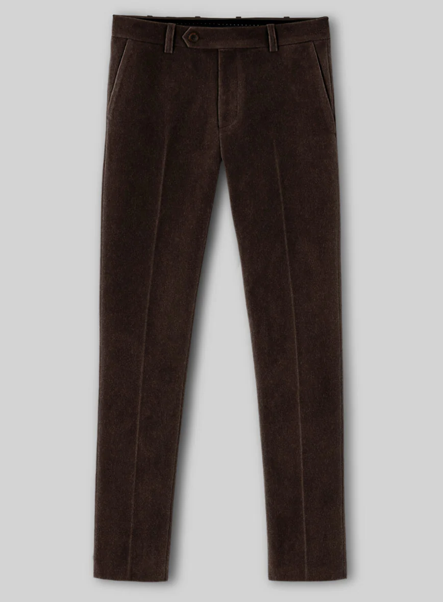Brown Velvet Double Breasted Tuxedo Suit - Image 5
