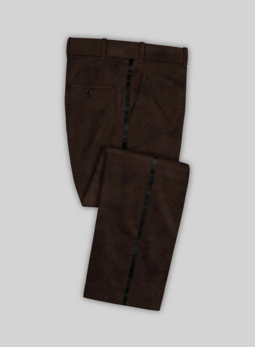 Brown Velvet Tuxedo Suit - Image 7