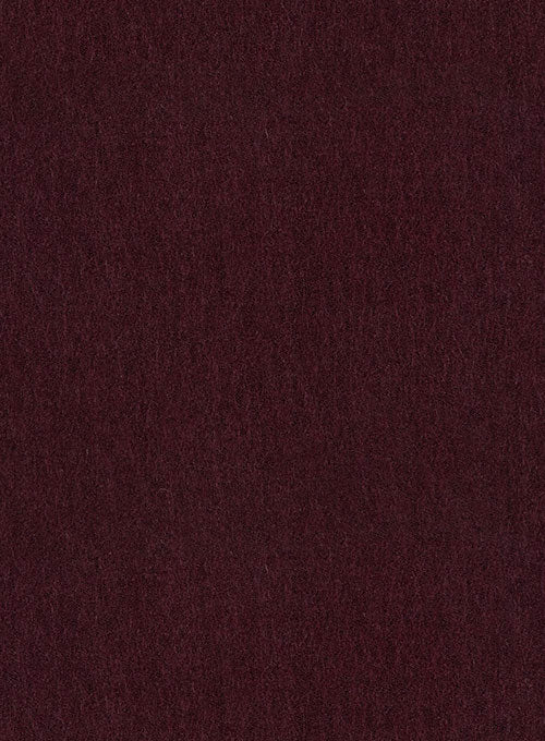 Burgundy Flannel Wool Jacket - Image 2