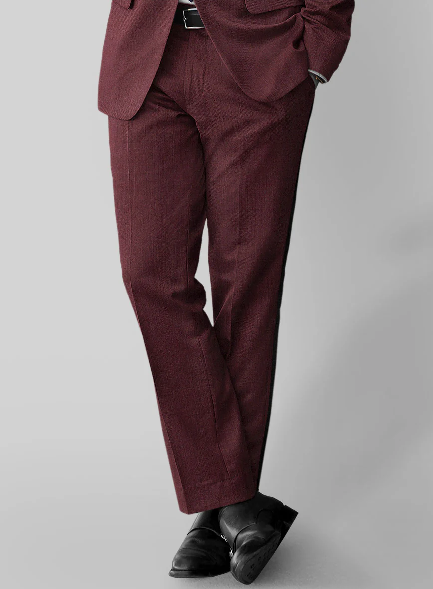 Burgundy Tuxedo Suit - Image 4