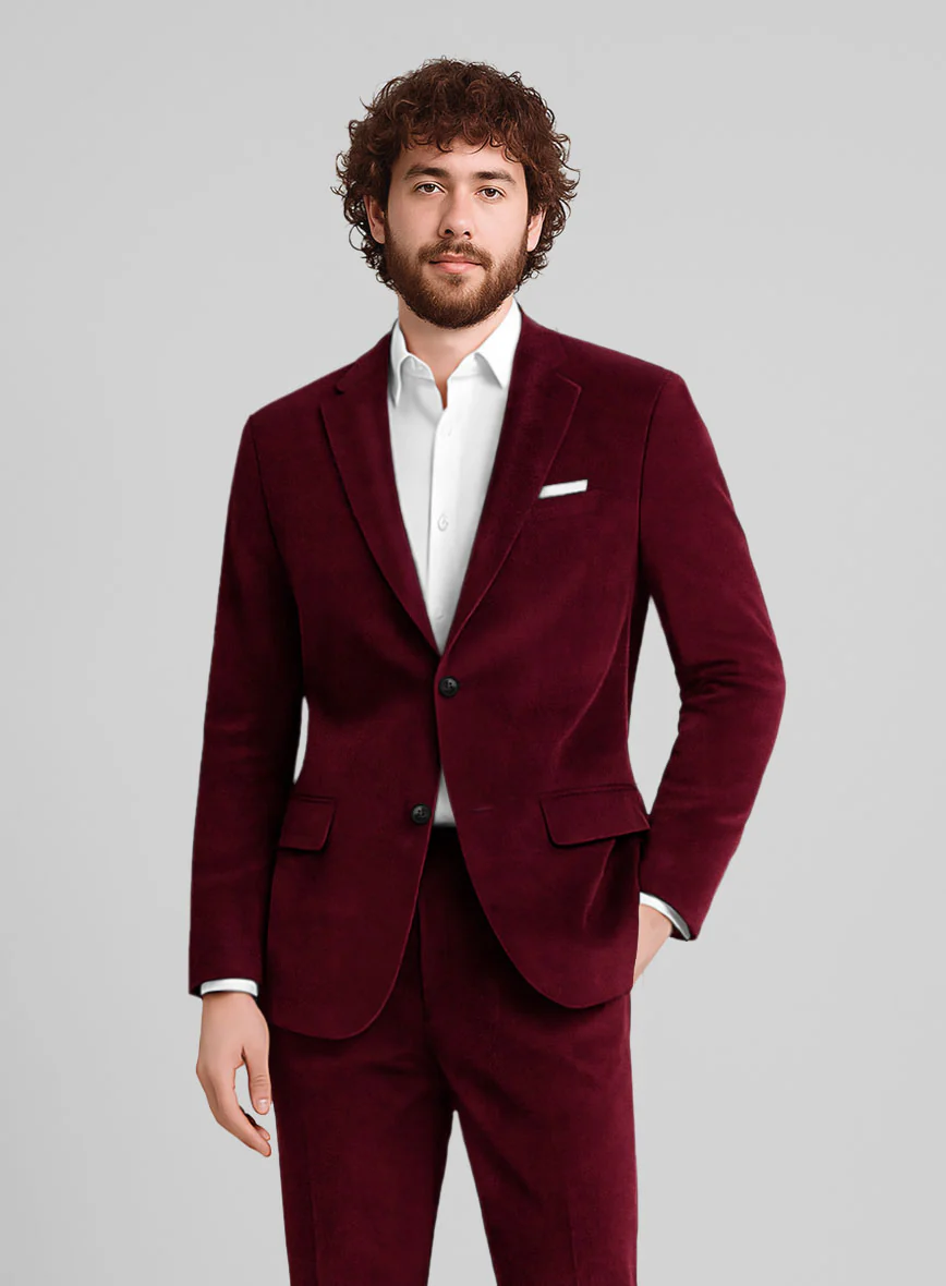 Burgundy Velvet Jacket - Image 2