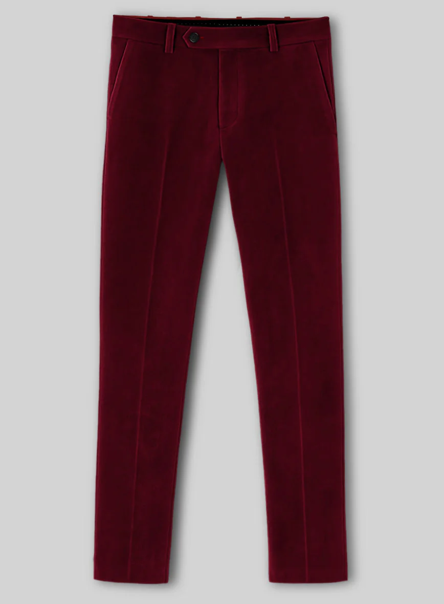 Burgundy Velvet Pants - Image 2