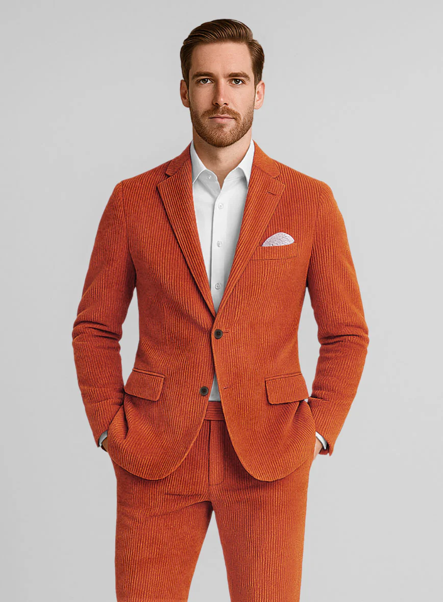 Burnt Orange Corduroy Jacket - Image 2
