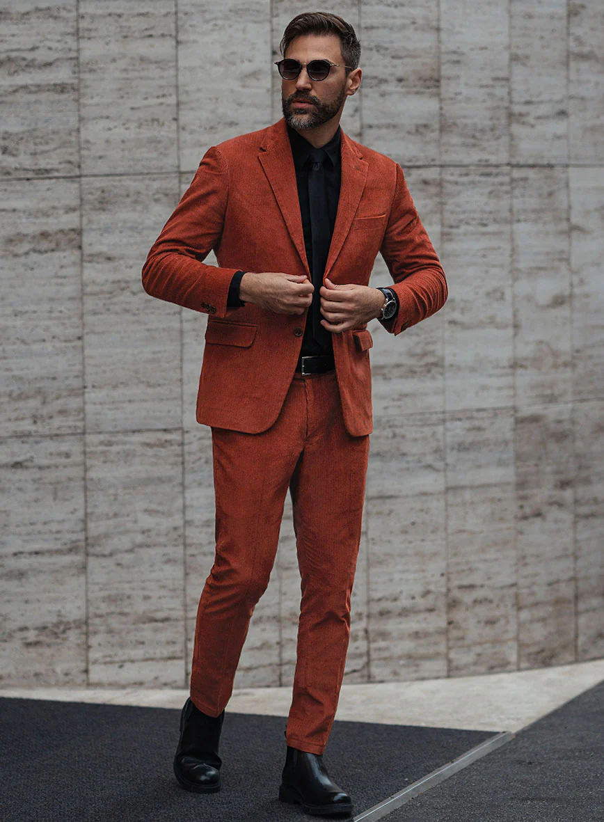 Burnt Sienna Corduroy Suit - Image 2