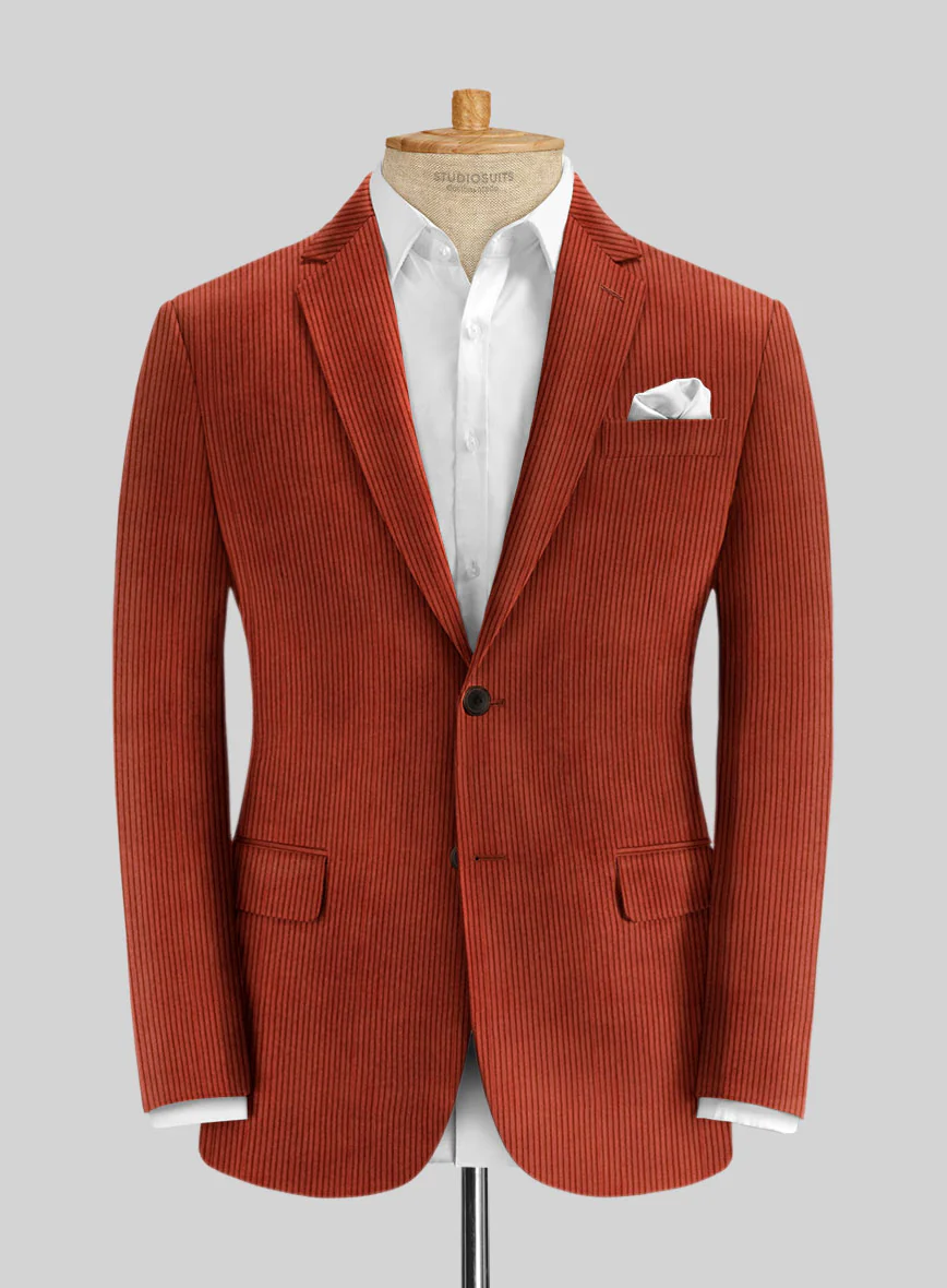 Burnt Sienna Corduroy Suit - Image 3