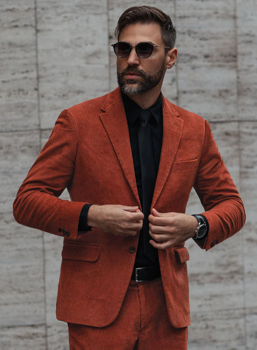 Burnt Sienna Corduroy Suit - Image 4