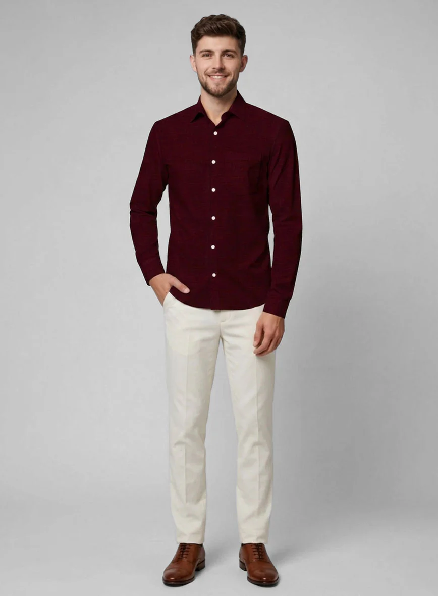 Cabernet Crest Cotton Shirt - Image 4