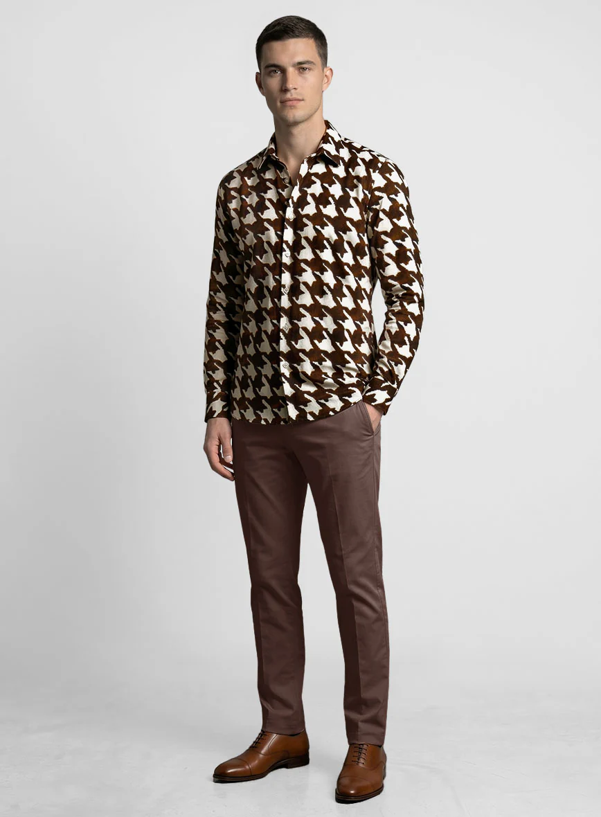 Cacao Velour Silk Shirt - Image 4