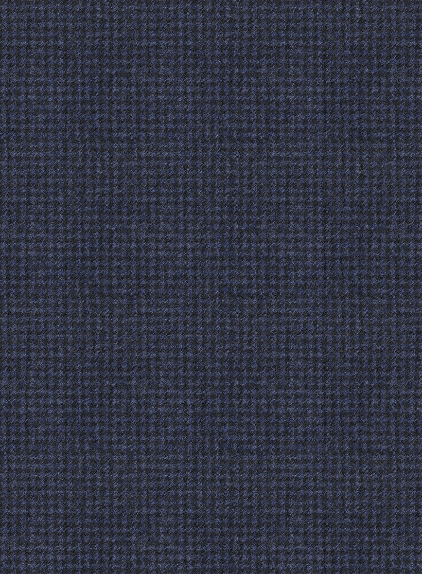 Caccioppoli Arixa Houndstooth Blue Wool Suit - Image 6