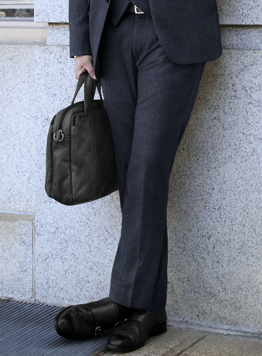 Caccioppoli Calic Glen Blue Wool Pants - Image 2