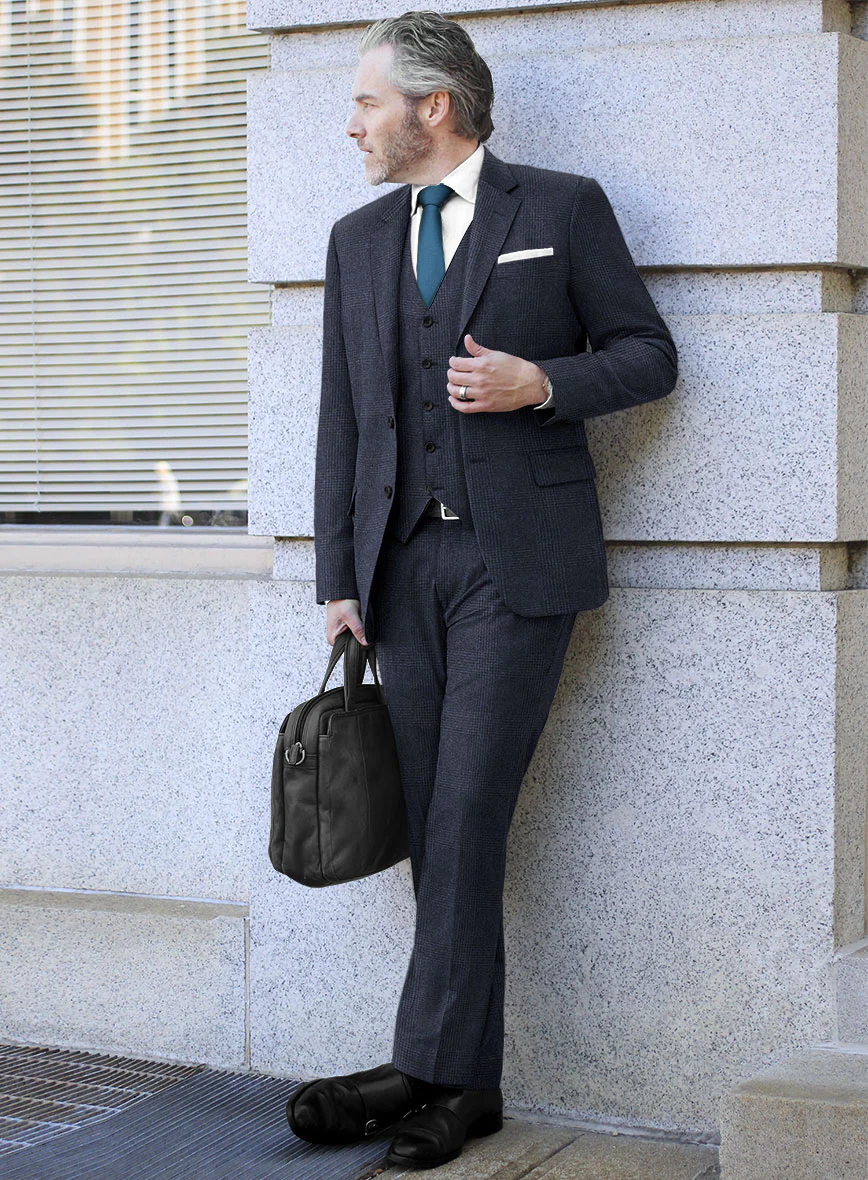 Caccioppoli Calic Glen Blue Wool Suit - Image 2