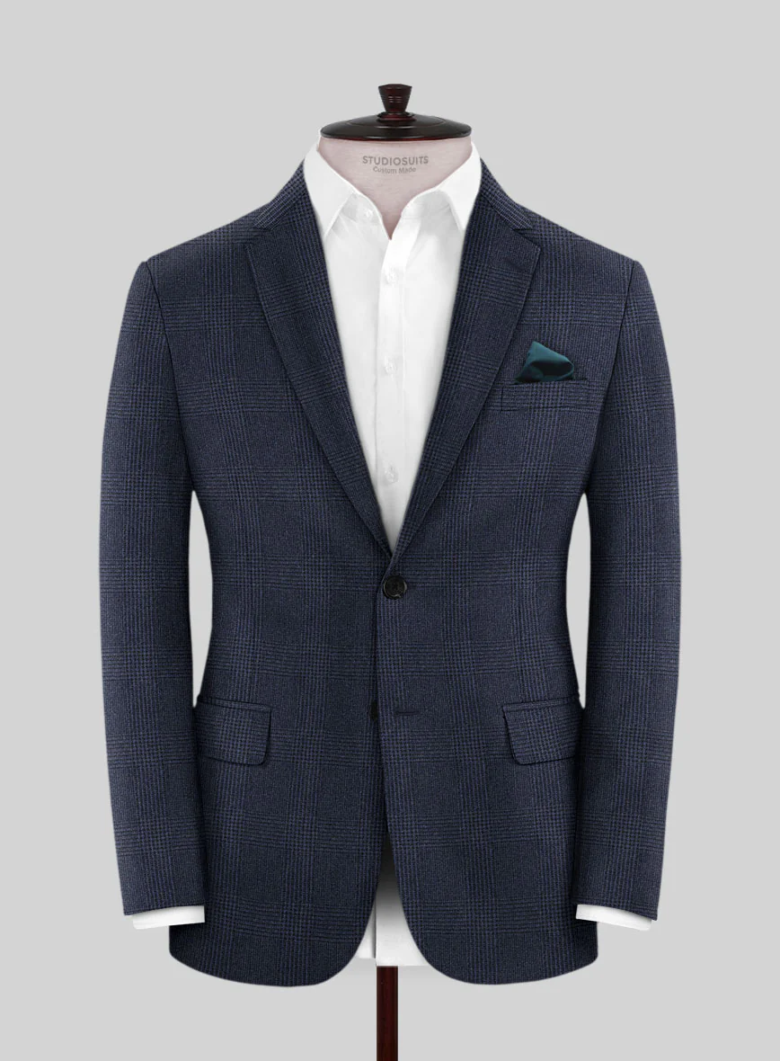 Caccioppoli Calic Glen Blue Wool Suit - Image 3