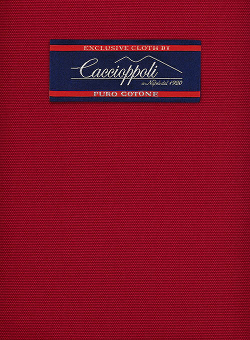 Caccioppoli Canvas Red Cotton Suit - Image 3