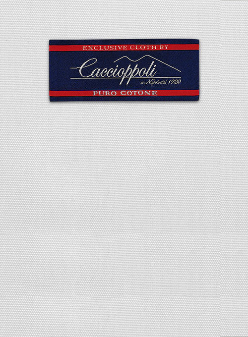 Caccioppoli Canvas White Cotton Pants - Image 2