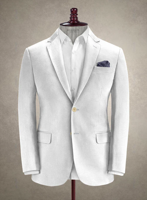 Caccioppoli Canvas White Cotton Suit - Image 3