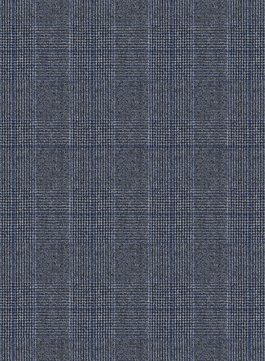 Caccioppoli Carpa Glen Blue Wool Jacket - Image 2
