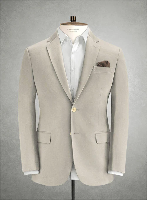 Caccioppoli Cotton Cashmere Beige Suit - Image 2