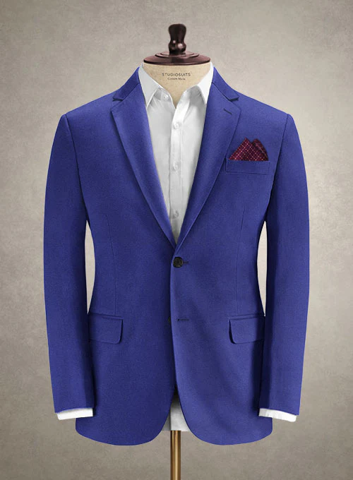 Caccioppoli Cotton Drill Cobalt Blue Suit - Image 3