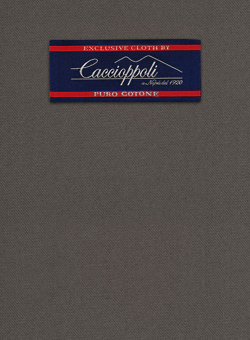 Caccioppoli Cotton Drill Dark Taupe Jacket - Image 2