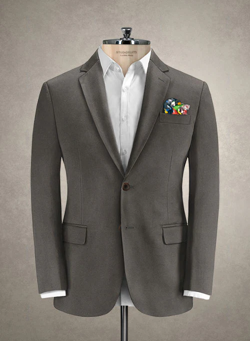 Caccioppoli Cotton Drill Dark Taupe Suit - Image 3