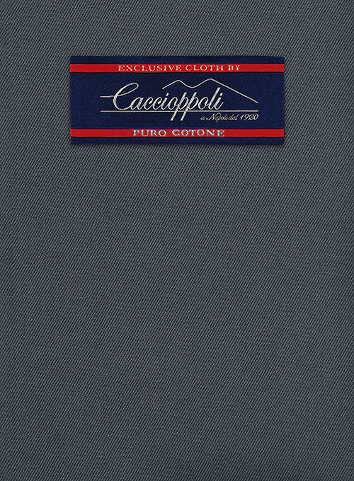 Caccioppoli Cotton Drill Gray Pants - Image 2