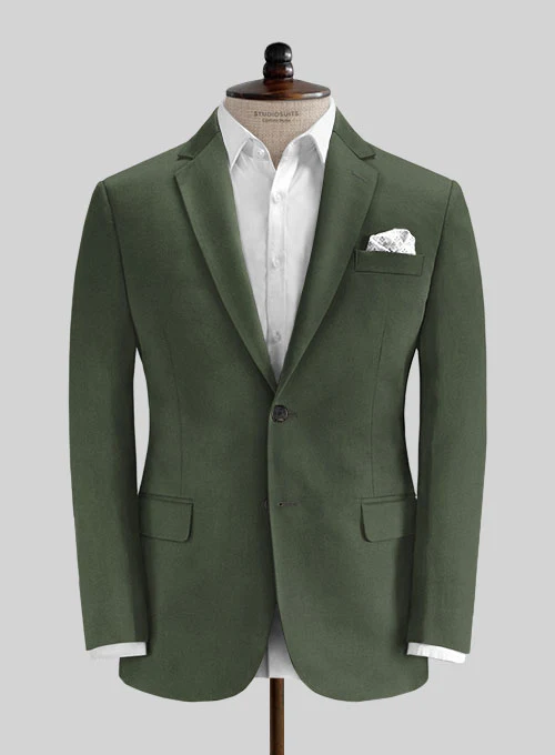 Caccioppoli Cotton Drill Green Suit - Image 2