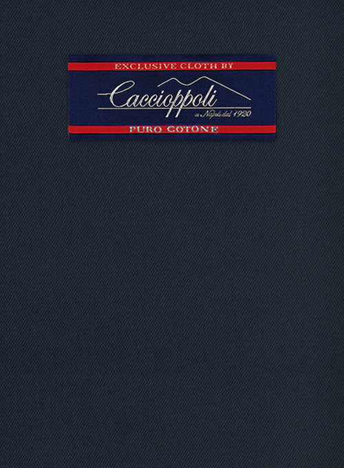 Caccioppoli Cotton Gabardine Dark Blue Suit - Image 2