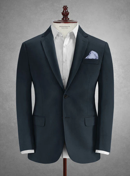 Caccioppoli Cotton Gabardine Dark Blue Suit - Image 3