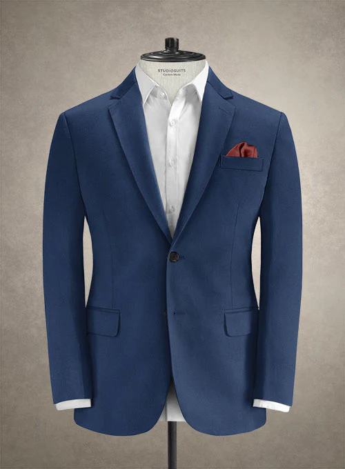 Caccioppoli Cotton Gabardine Lapis Blue Suit - Image 3