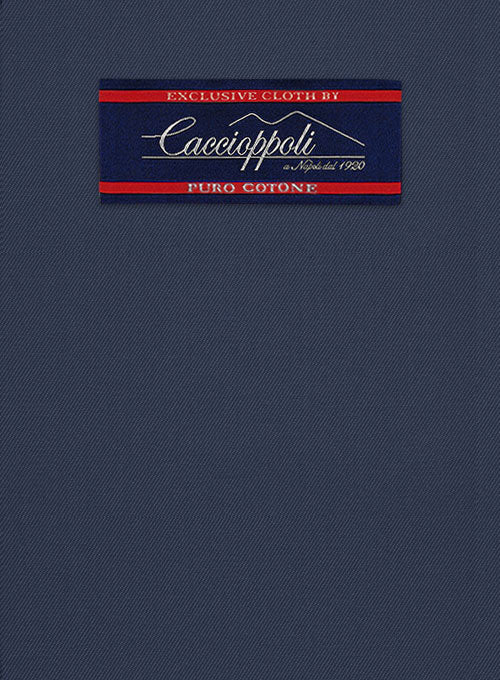 Caccioppoli Cotton Gabardine Marine Blue Suit - Image 2