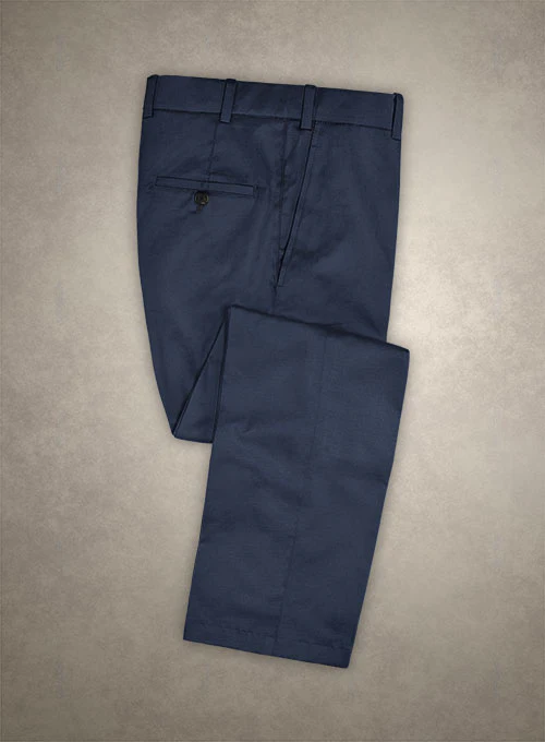 Caccioppoli Cotton Gabardine Marine Blue Suit - Image 4