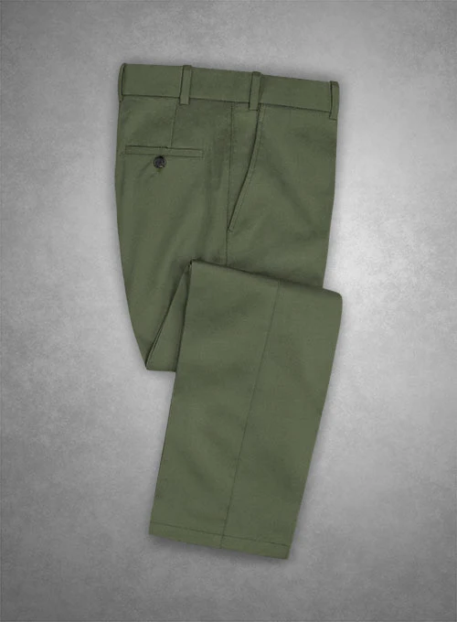 Caccioppoli Cotton Gabardine Myrtle Green Suit - Image 4