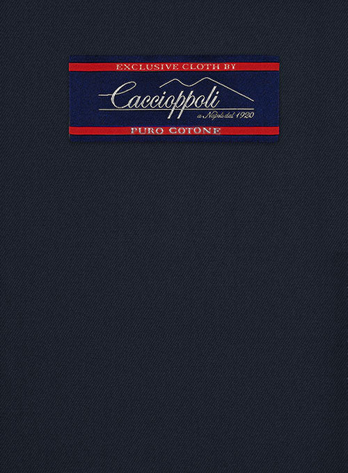 Caccioppoli Cotton Gabardine Navy Blue Jacket - Image 2