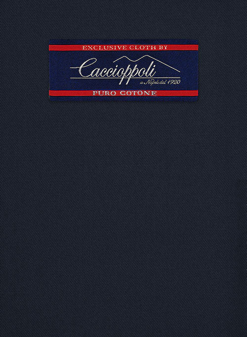 Caccioppoli Cotton Gabardine Navy Blue Suit - Image 2