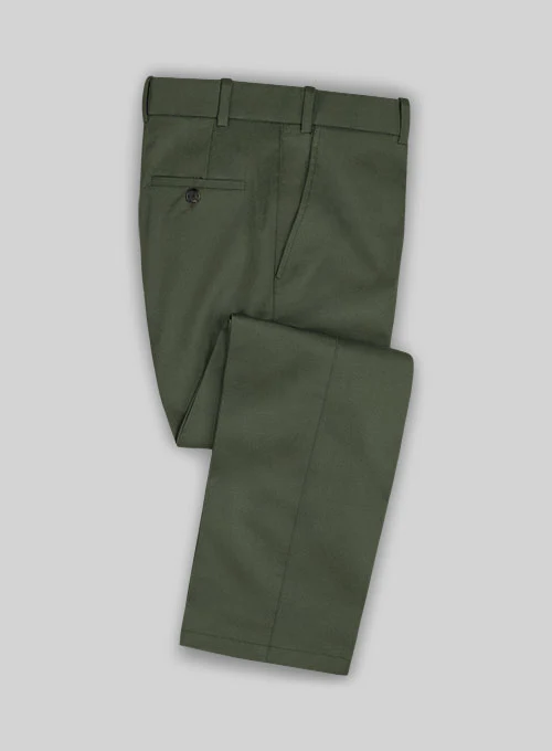 Caccioppoli Cotton Gabardine Oak Green Suit - Image 3
