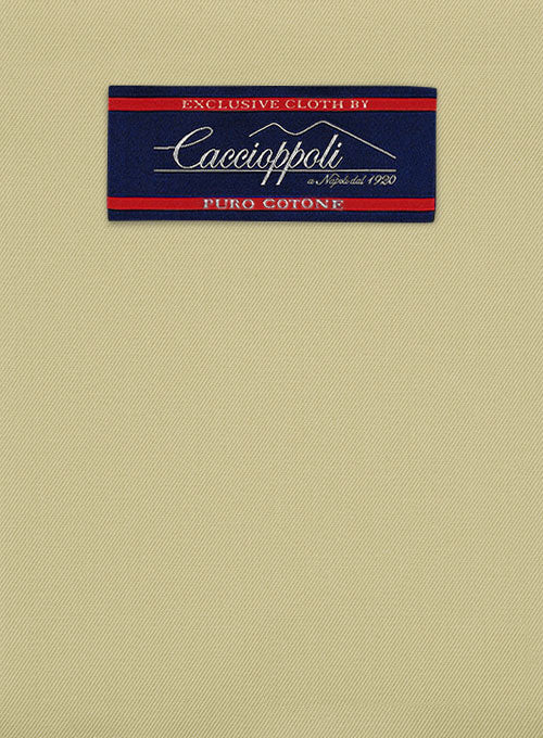 Caccioppoli Cotton Gabardine Ocean Khaki Suit - Image 2