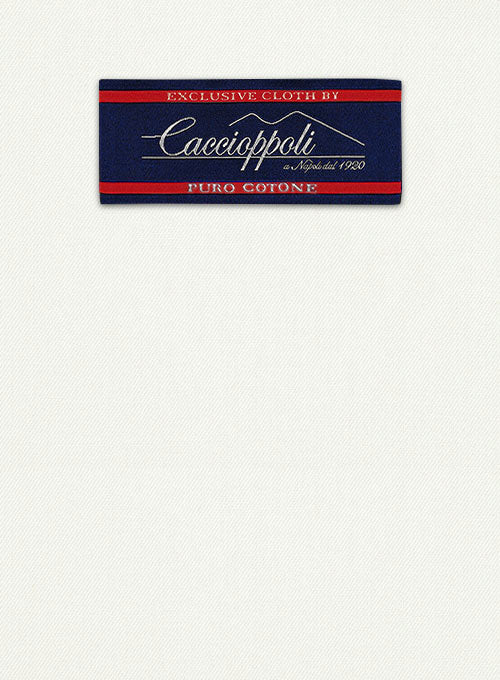 Caccioppoli Cotton Gabardine Off White Pants - Image 2